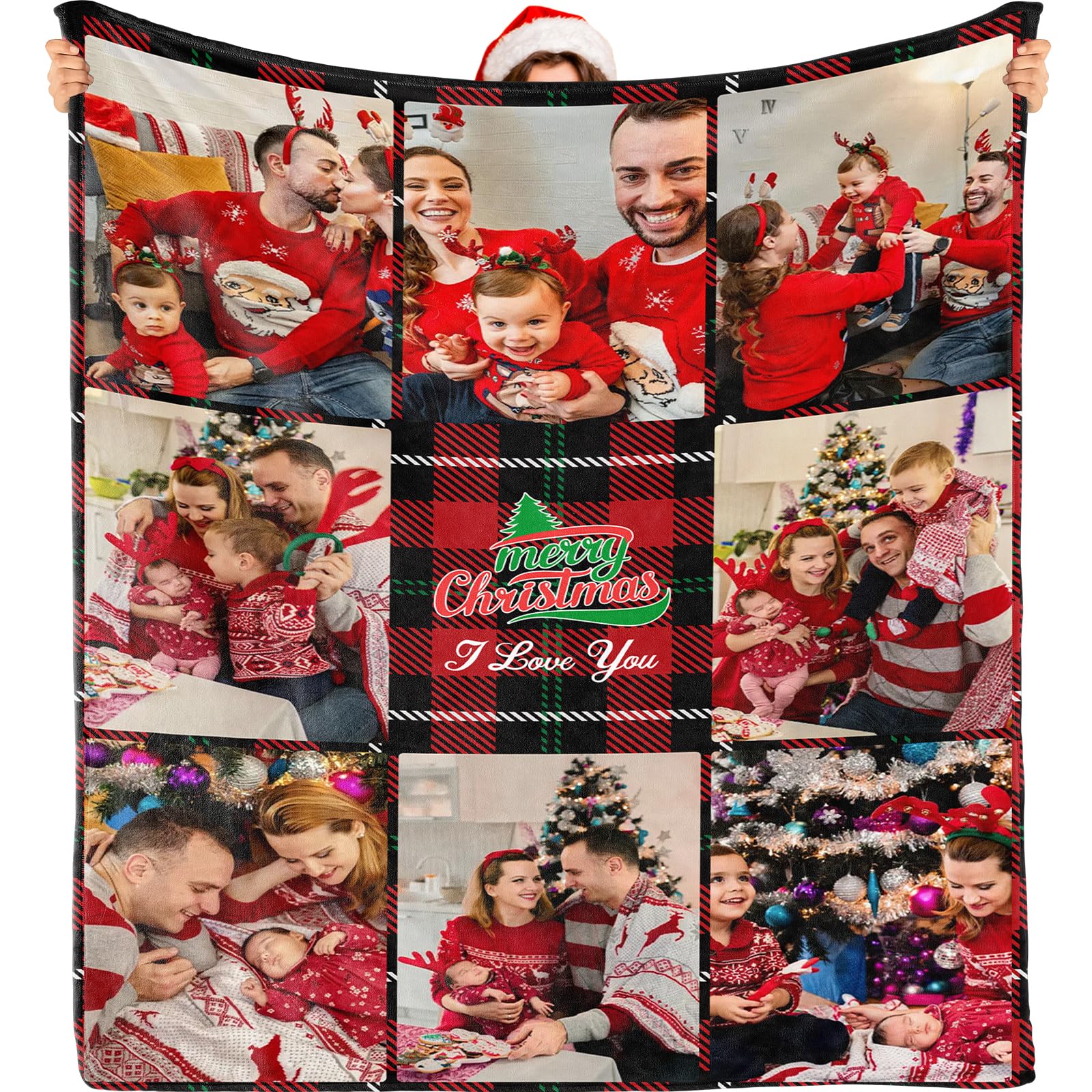 Bemaystar Personalized Gifts for Christmas - Custom Blanket, Personalized Blanke