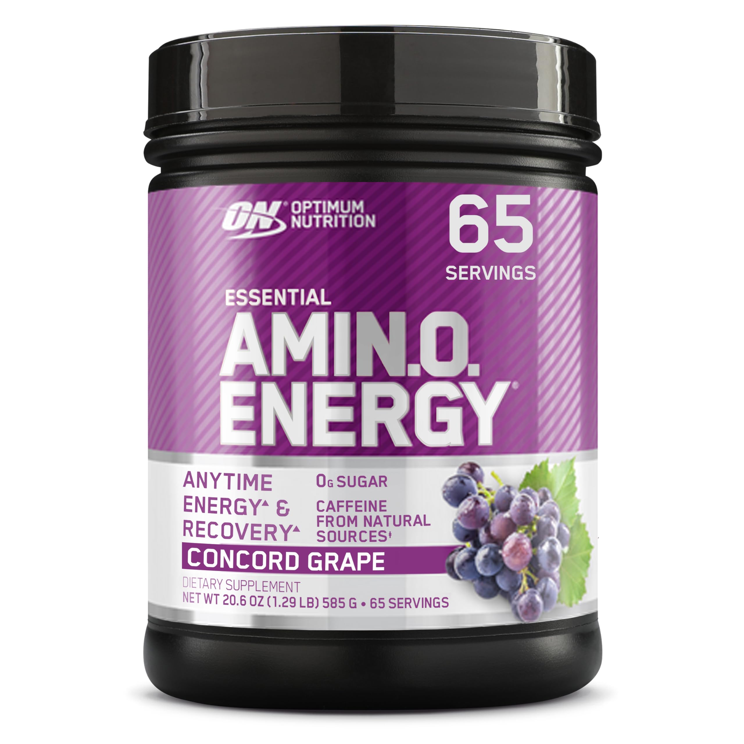 Optimum Nutrition Amino Energy Powder, Concord Grape, 1 LB | Anytime Energy Powd