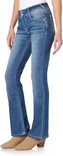 WallFlower Luscious Curvy Women's Mid Waist Bootcut Jeans Insta Stretch Denim Fit All Sizes Junior Jeans Sizes 4-28