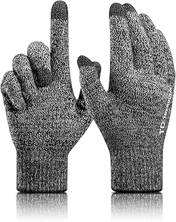 TRENDOUX Men's Women's Winter Gloves - Thermal Warming Touch Screen Skiing Wool Fleece Gym Mountaineering Sports Snowboard Thin Scooter Mtb Cycling Bike Running Work Driving Motorcycle Touch Screen