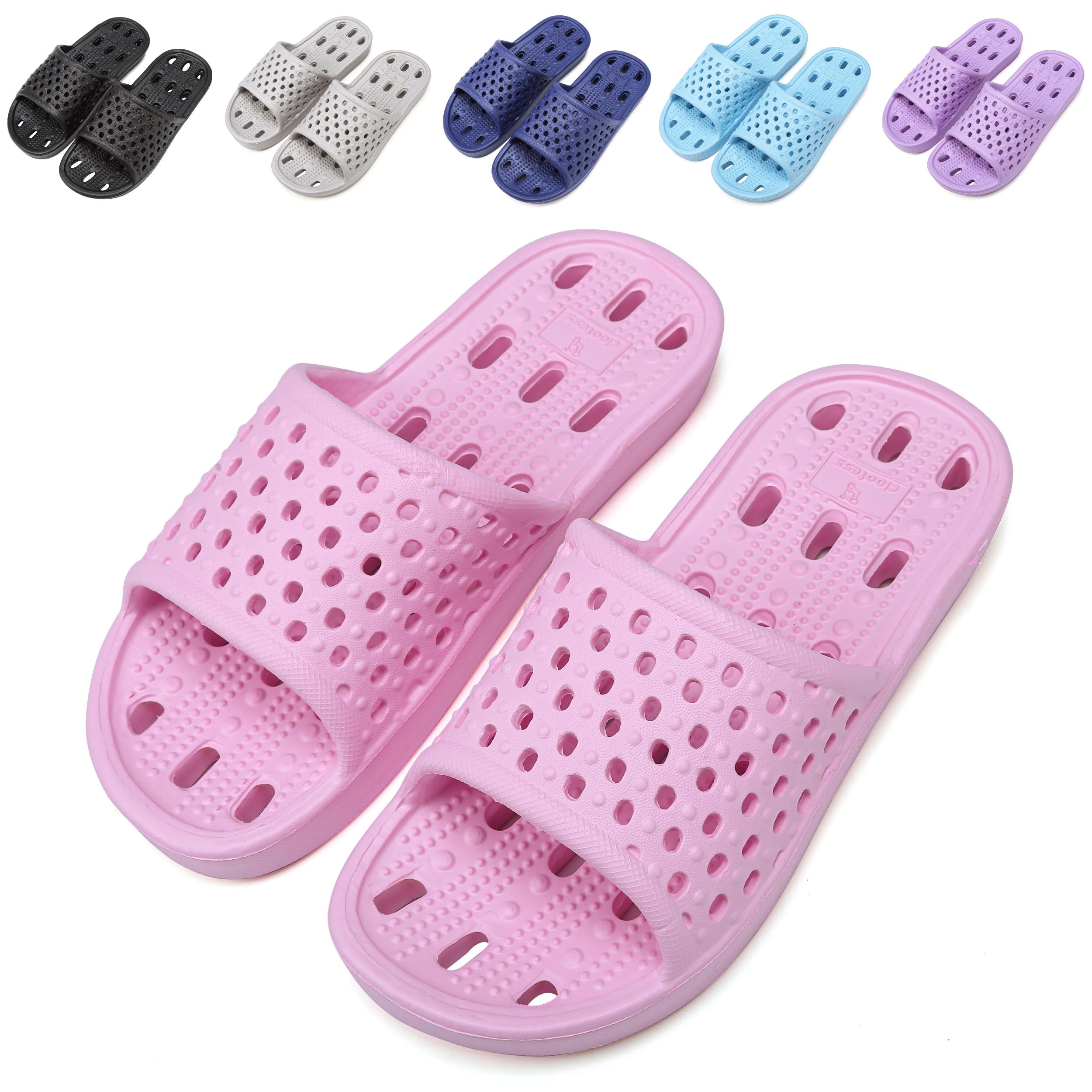 Bathing Shoes Women's Men's Slippers Summer Slide Mules Beach Bathroom Non-Slip 