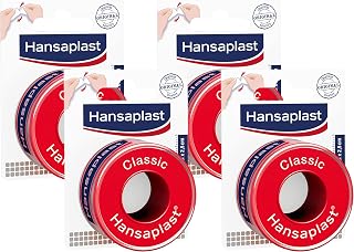 Hansaplast CLASSIC Tape on Spool for Fixing Bandages and Tablets, Fabric, 1 Pack of 20 m x 2.5 cm