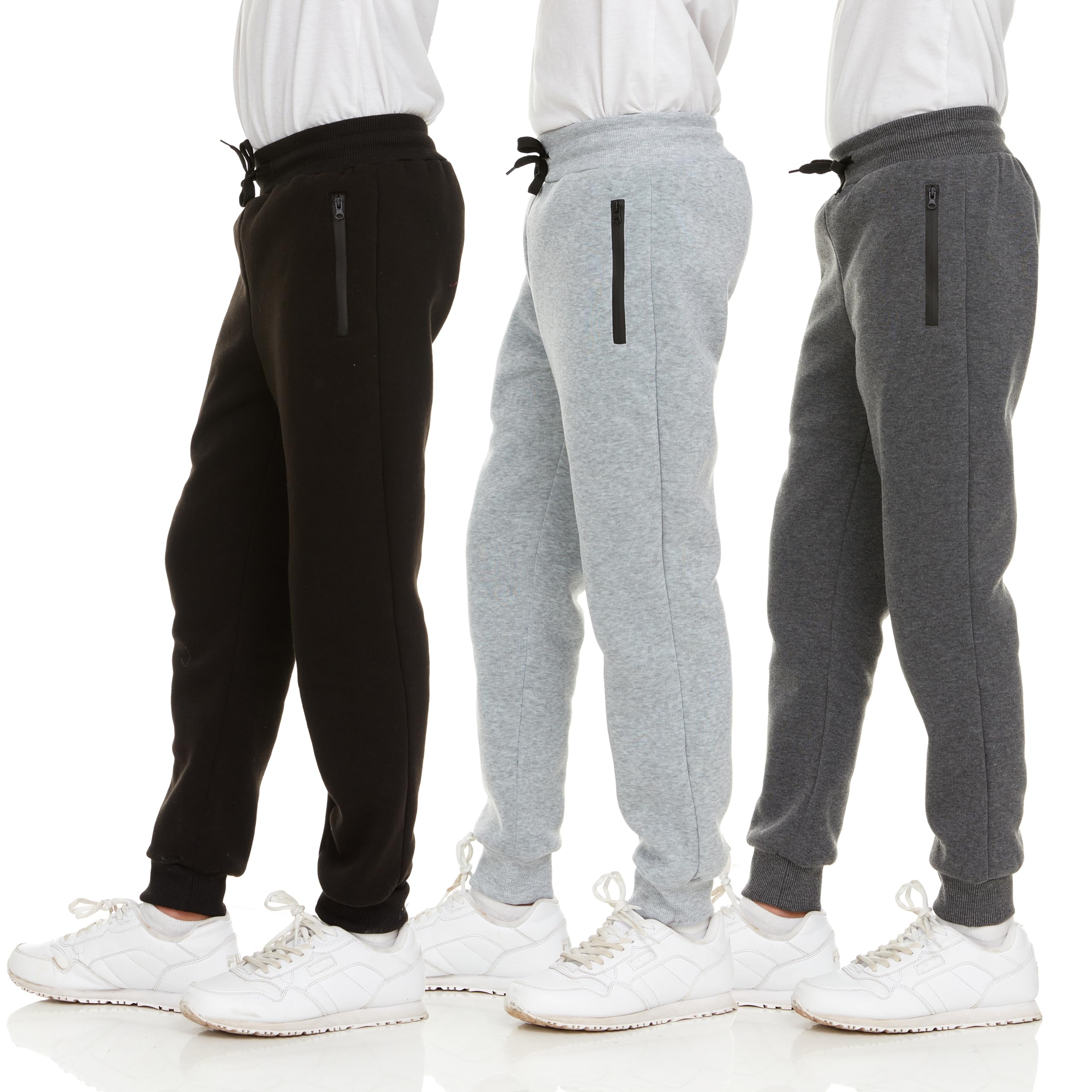 PURE CHAMP 3Pk Boys Sweatpants Fleece Athletic Workout Kids Clothes Boys Joggers