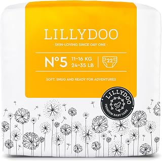 LILLYDOO Skin Friendly Nappies Size 5 (11+ kg) Pack of 22
