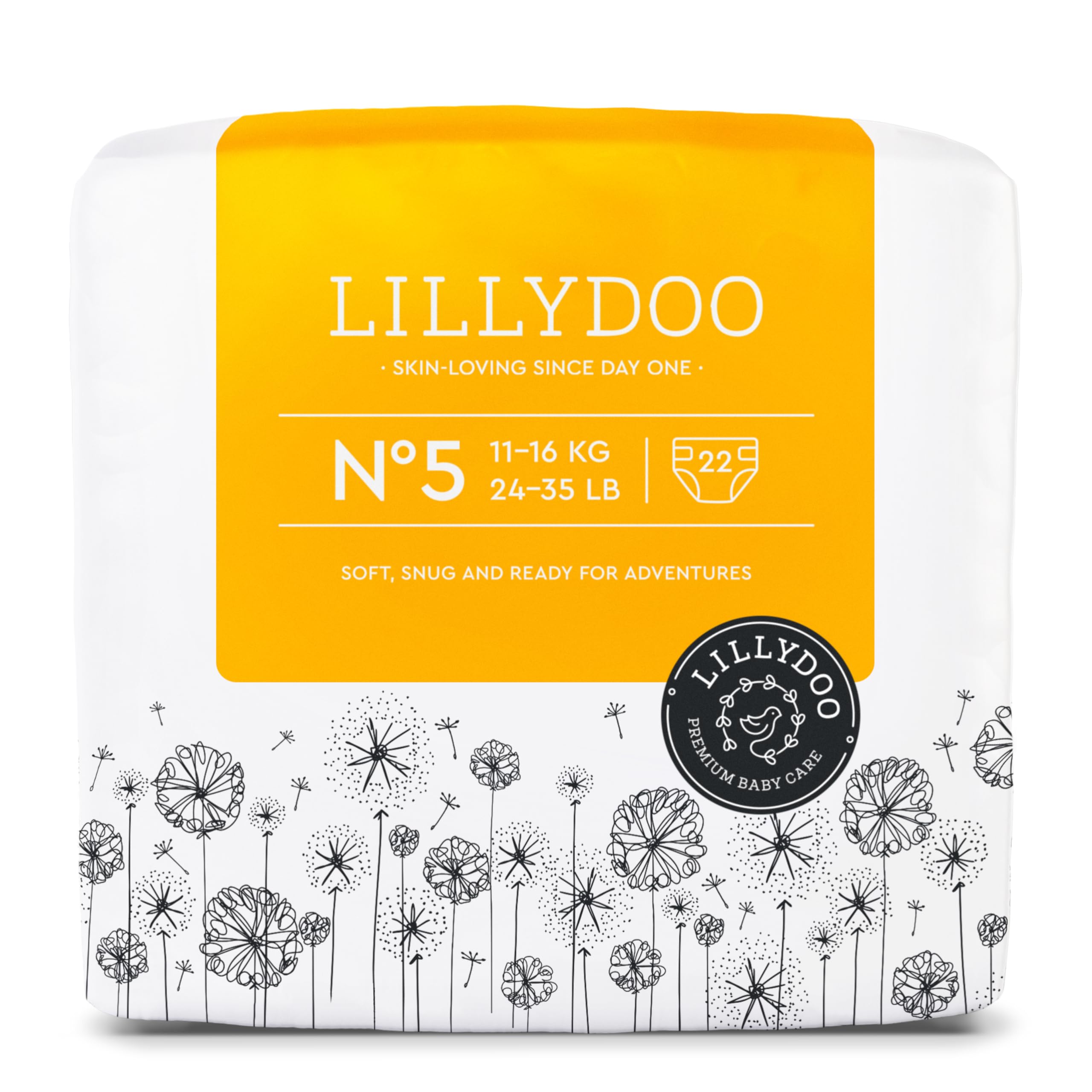 LILLYDOO Skin Friendly Nappies Size 5 (11+ kg) Pack of 22