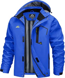 MAGCOMSEN Chaqueta cortavientos ligera para hombre, con capucha desmontable, para senderismo, pesca, ropa deportiva