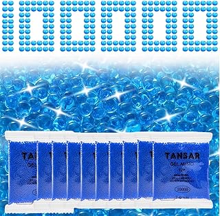 Gel Balls Blaster Ammo Orby Gun Refill(10 Packs,10,000 Pieces Per Pack), 7.5mm Splat Gel Balls Bullets Accesories 7-8 mm, Compatible with Gel Gun, Blue Colour, for Ages 14+