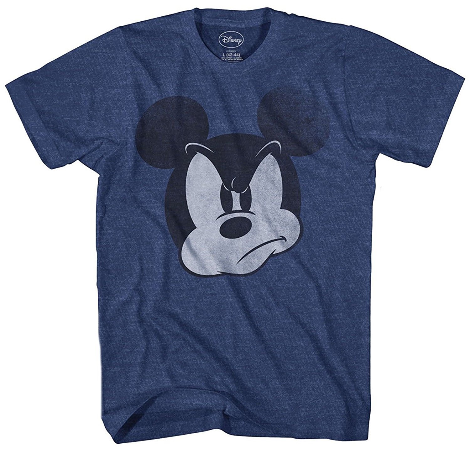 Mad Mickey Mouse Distressed Design T-Shirt for Adults
