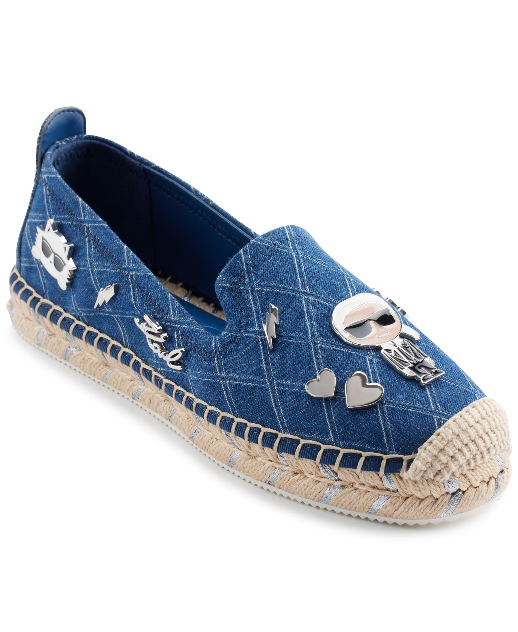 Karl Lagerfeld Women's Michaela Slip On Espadrille Sandal Shoes