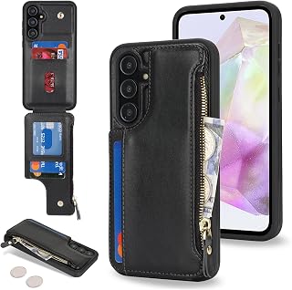 Cavor for Samsung Galaxy A35 5G Case Wallet with Card Holder, Black