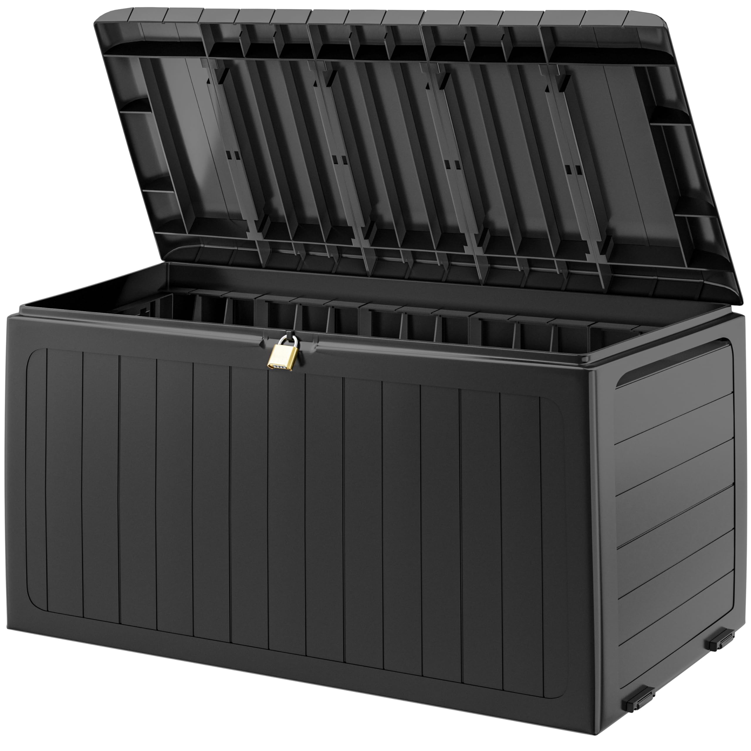 Deuba® Keter 270 Litre Outdoor Garden Furniture Storage Box, Anthracite | Outdoo
