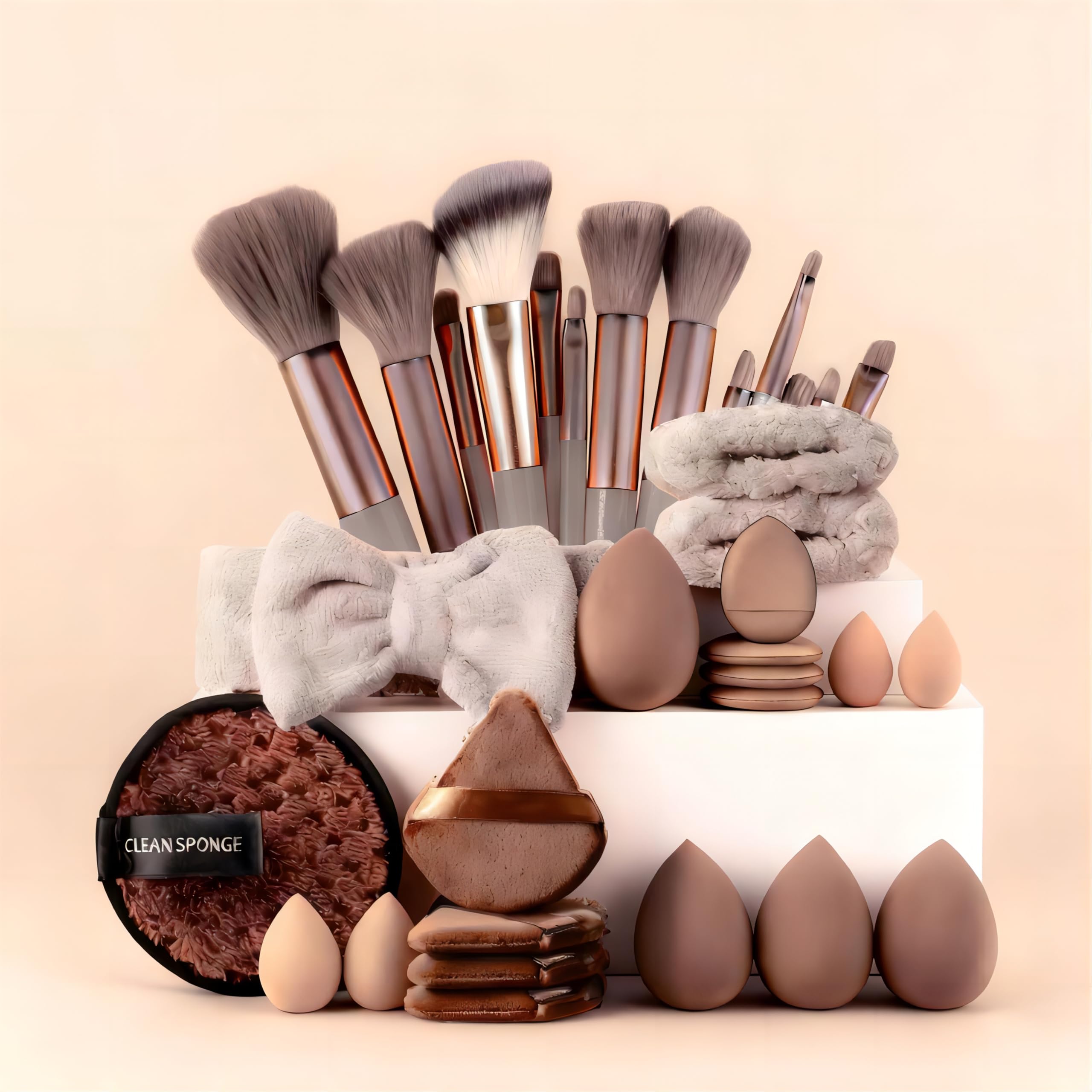 33 Pieces Makeup Brush Set, Makeup Kit, Foundation Powder Concealer Eye Shadow B