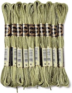 10 Skeins 0.5mm 6 Ply Polyester Embroidery Thread Cross Stitch Thread Friendship Bracelets Craft Thread 8 Meters