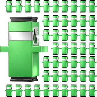 SK-LINK 50Pack SC to SC Coupler APC Simplex Singlemode Fiber Optic Adapter | Green Connectors Fiber Optic Coupler