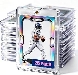 25ct Magnetic Card Holder - 35pt Thickened Hard Baseball Card Holder | Strong‑Magnet UV One Touch Hard Cases, Scratch‑Resistant for Collectible Sports Cards, Trading Card Display & Storage