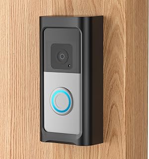 Adhesive Mount No Drill Compatible with Video Doorbell,Holder Bracket for Apartment Door for Battery Doorbell (2024),Battery Doorbell Plus/Pro,Video Doorbell 4/3/3Plus/ 2020 Release (Black)