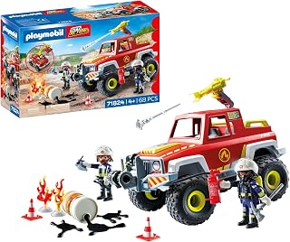 Playmobil | Action Heroes | Fire Truck | Fire Engine | Toy Car | Toys for Children aged 4+ | 71824