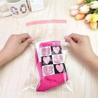 6 x 9 Inch Self-Seal Gift Wrap Cellophane Bags Self-Adhesive Clear Resealable Cellophane Bags 100 Pieces