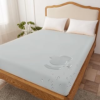 Hosur Fitted Sheet, Waterproof Sheet, High Density Fabric, Mattress Cover, 5 Sides Waterproof, Absorbent, Quick Drying, Single, Semi-Double, Queen, Bed Cover, Breathable, Washable, Nursing Care, With