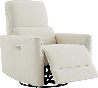 CHITA Power Swivel Glider Recliner Chair, Nursery Glider, Medium, Linen