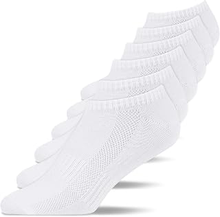 Snocks 6 Pairs of Organic Cotton Trainer Socks/Ankle Socks for Men & Women: Durable Women & Mens Trainer Socks for Day to Day Use