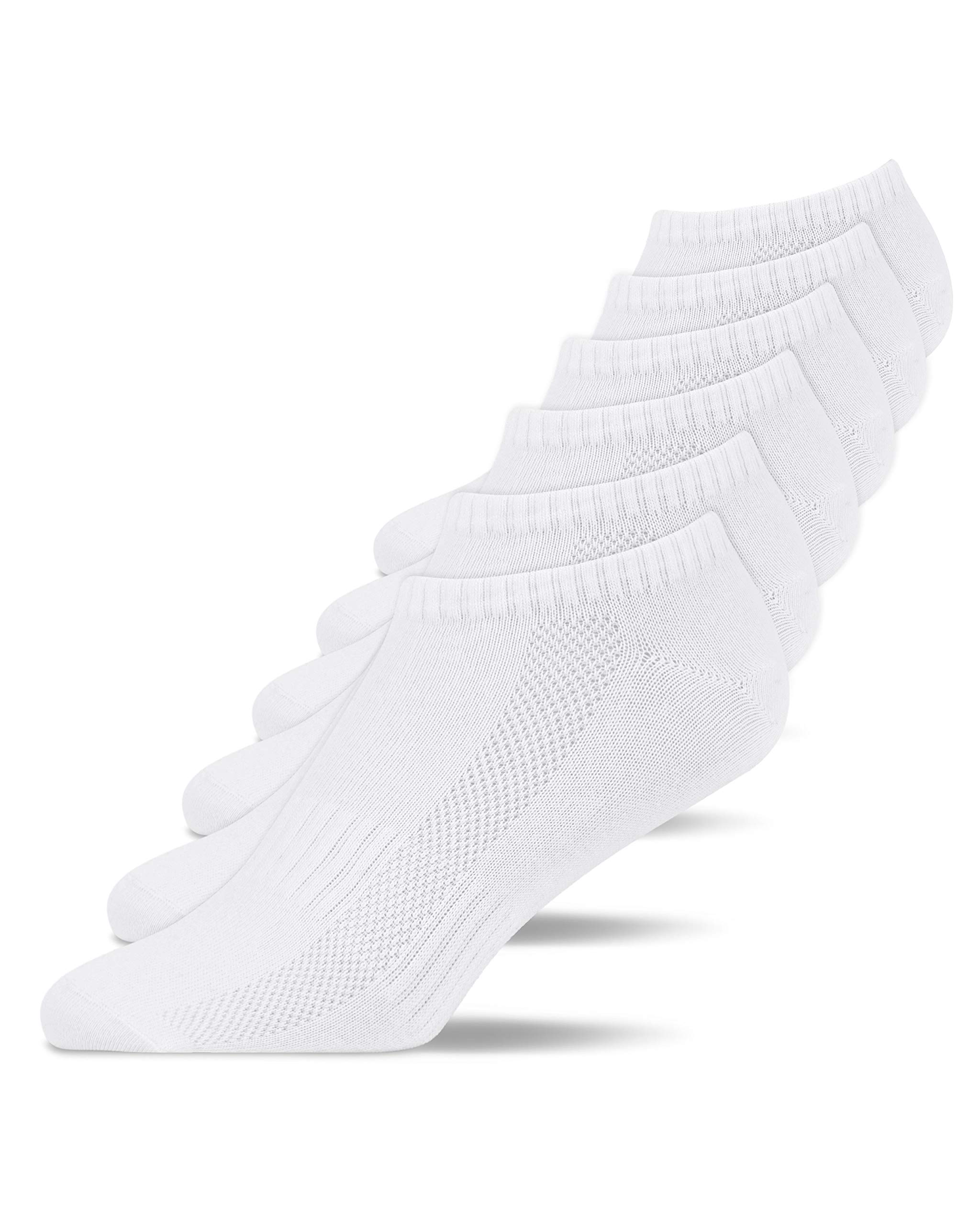 Snocks 6 Pairs of Organic Cotton Trainer Socks/Ankle Socks for Men & Women: Dura