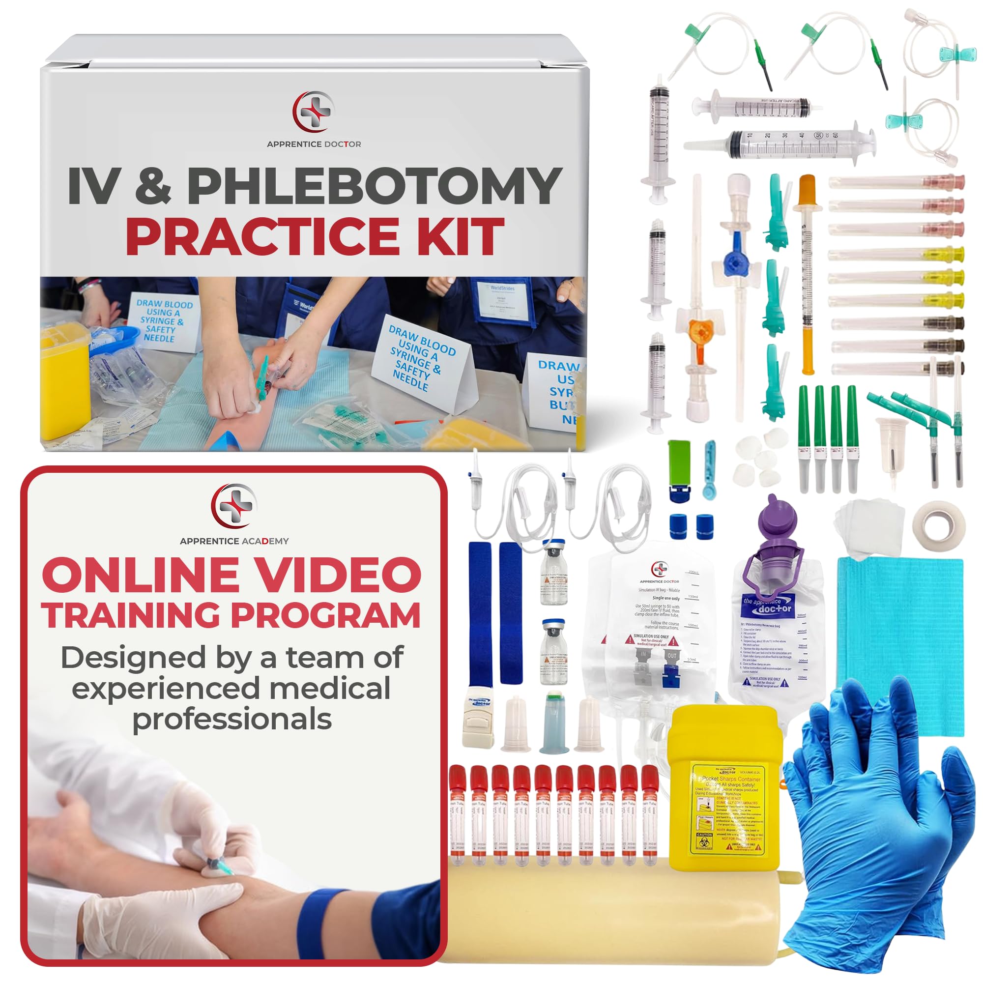 The Apprentice Doctor Phlebotomy Practice Arm Kit with Online Learning – Skill-B