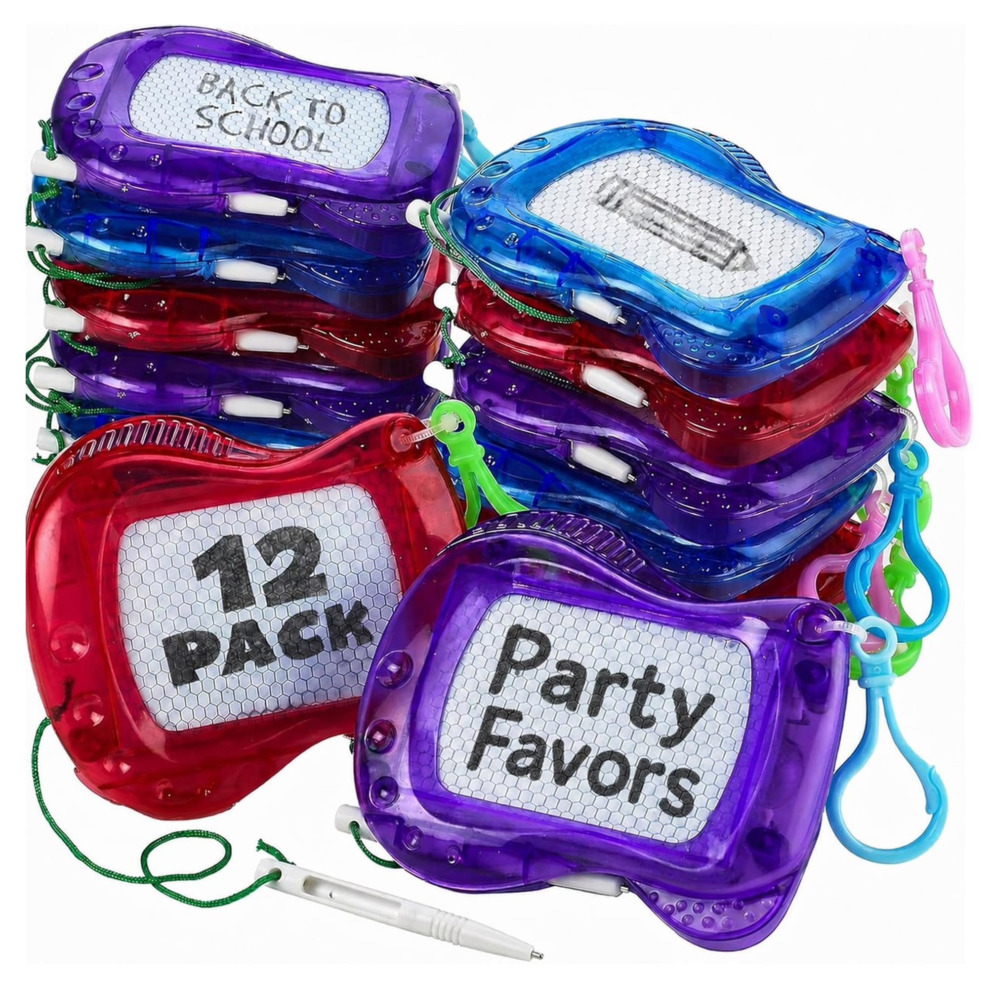 Mini Magnetic Drawing Boards (12-Pack) Party Favor Drawing Tablets for Kids | Re