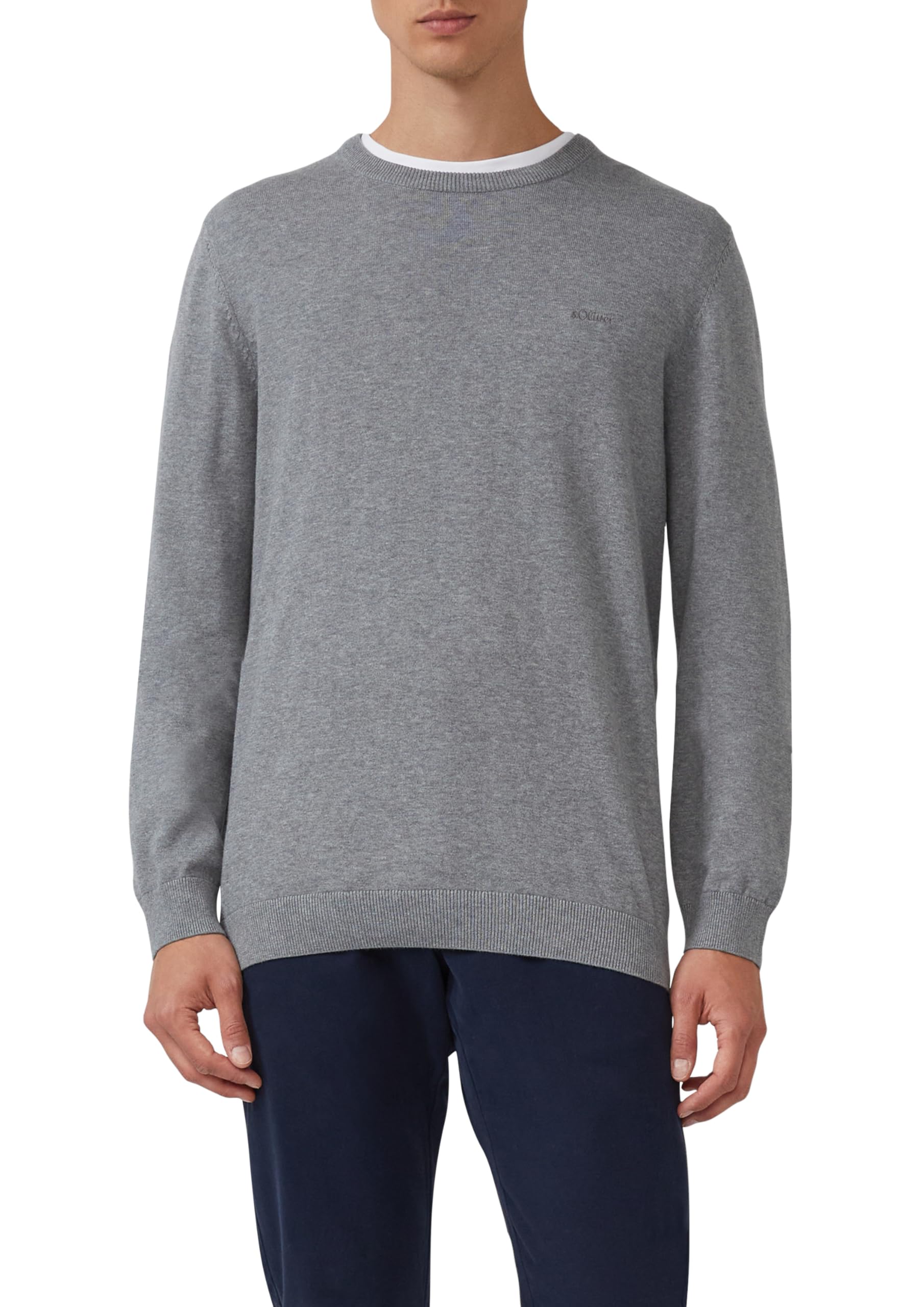 s.Oliver Men's 2156055 Pullover with Logo Detail (Pack of 1)