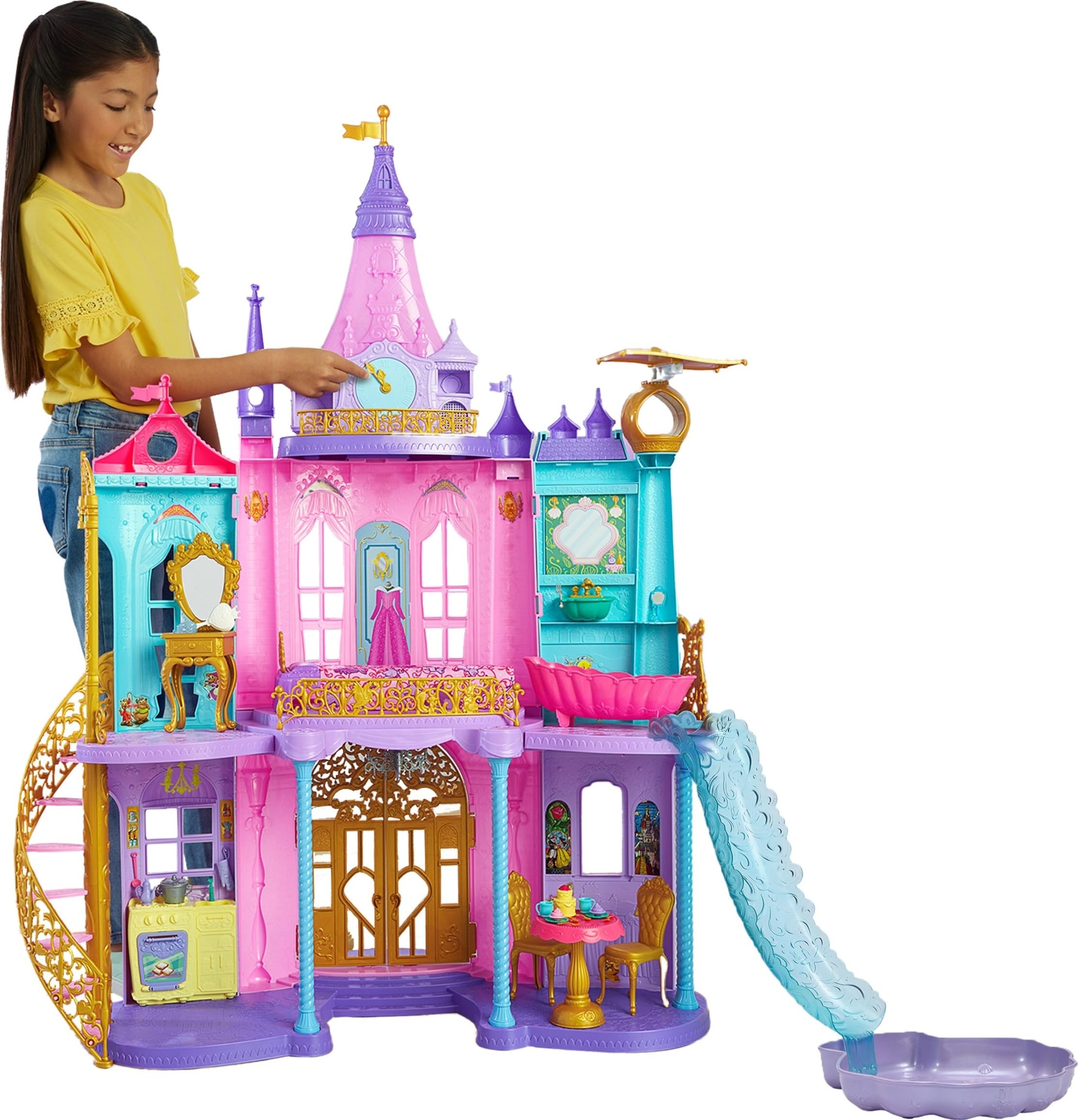 Mattel Disney Princess Ultimate Castle, 4 Ft Tall w/ Lights & Sounds | Includes 