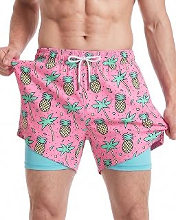 maamgic Men's Swimming Costume 2-in-1 Compression Quick Drying Shorts
