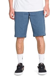 Volcom, Vmonty, Men's Chino Shorts, Heather Blue, 33