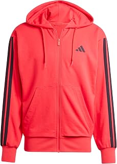 adidas Men's Essential Three Stripes French Terry Fullzip Hoodie