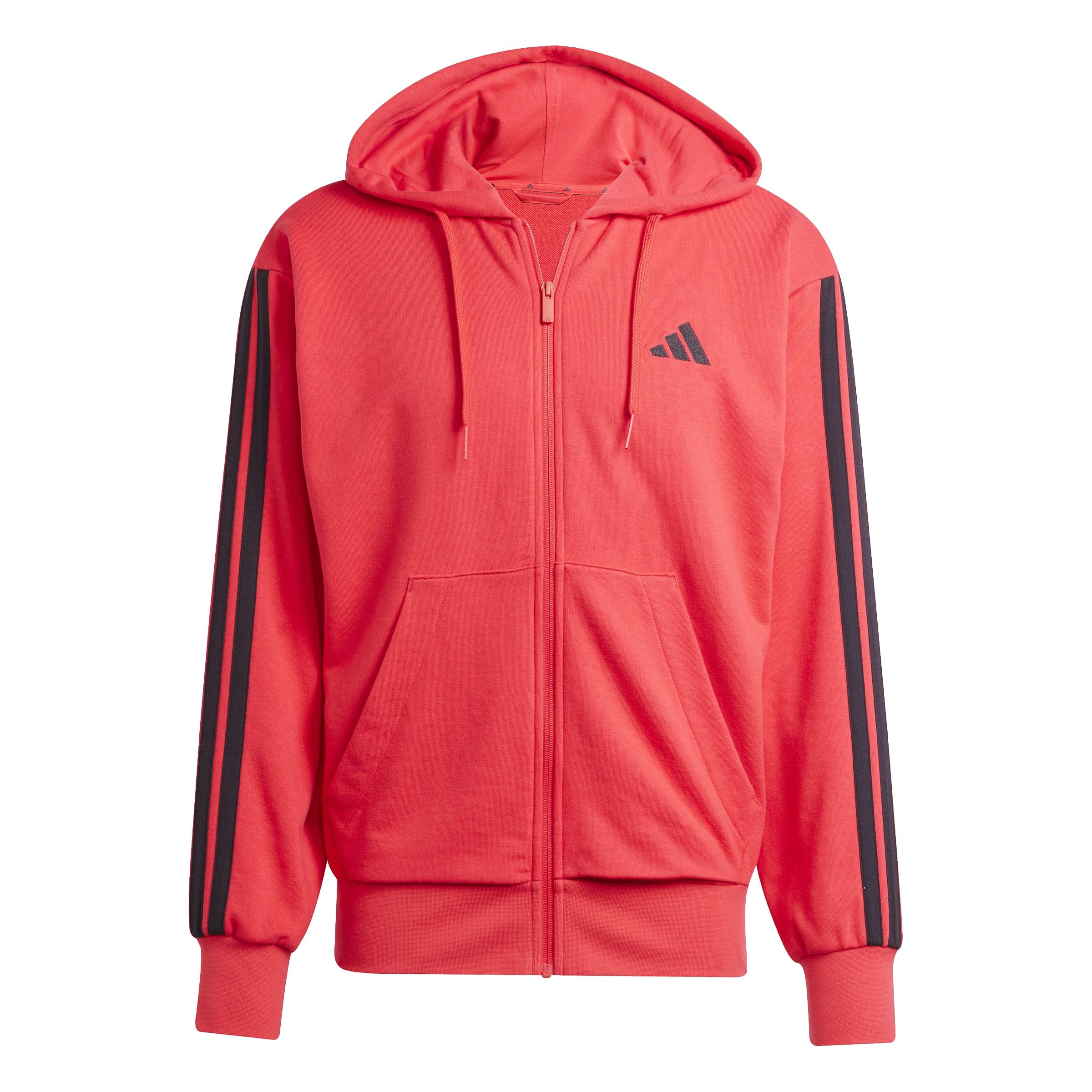 adidas Men's Essential Three Stripes French Terry Fullzip Hoodie