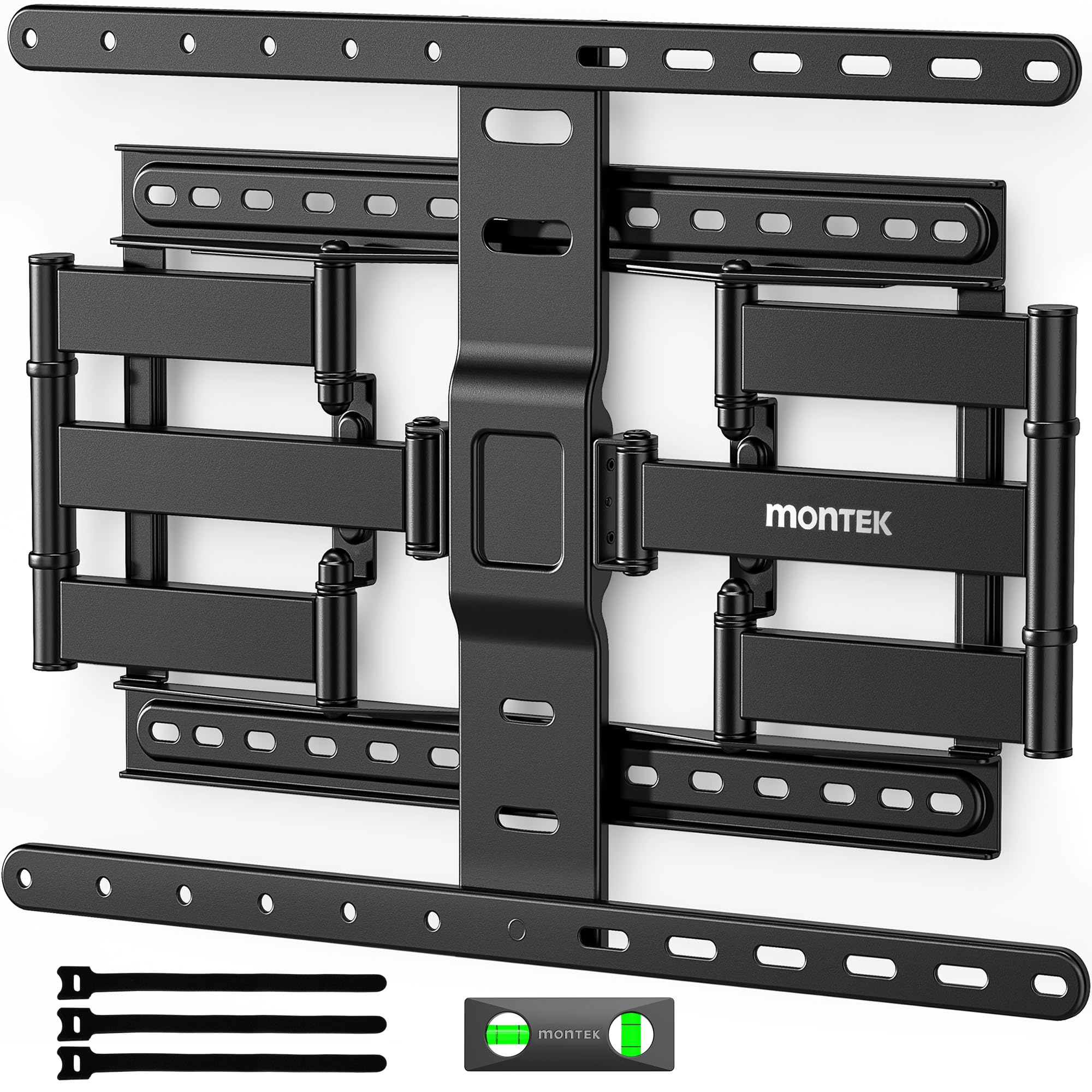 monTEK 1.1-Inch Ultra Slim Full Motion TV Wall Mount for 43-90 Inch TVs | Low-Pr