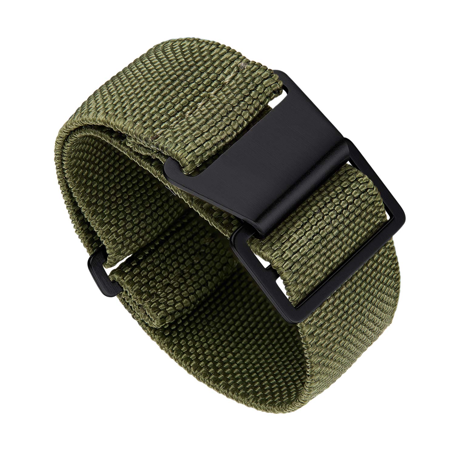 BINLUN Elastic Nylon Strap National Navy Watch Hook Closure Watch Strap High Qua