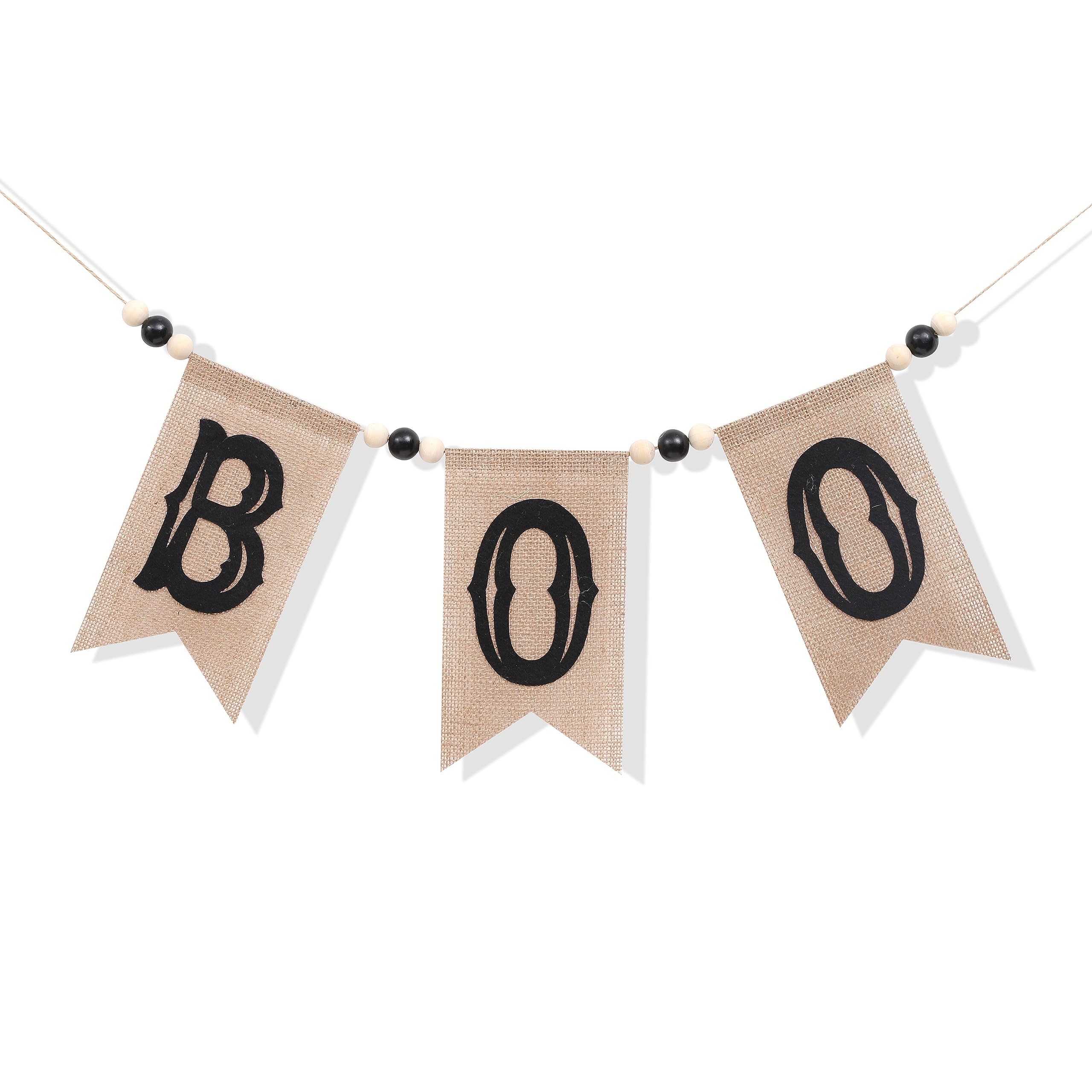 WAHAWU Halloween Boo Burlap Banner - Party Decorations, Happy Boo Day Garland, F