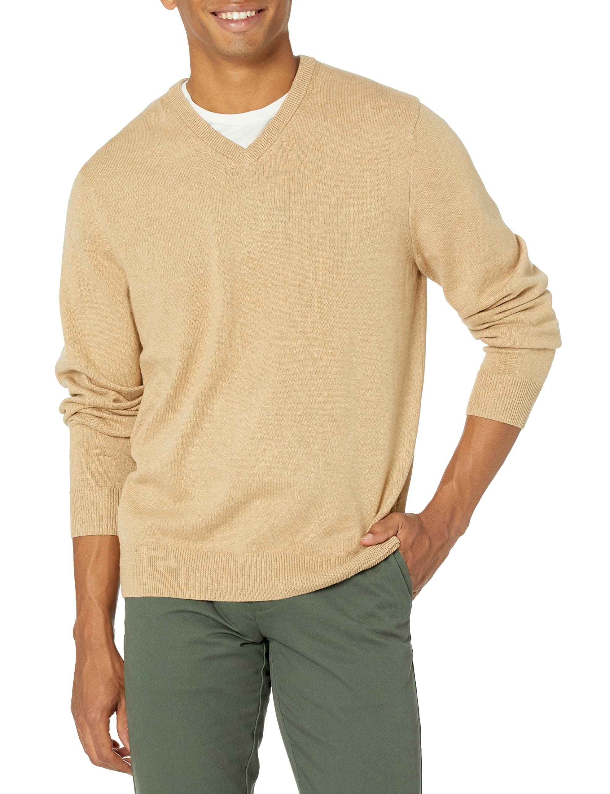 Amazon Essentials Men's V-Neck Pullover Sweater (Available in Big & Tall Sizes)