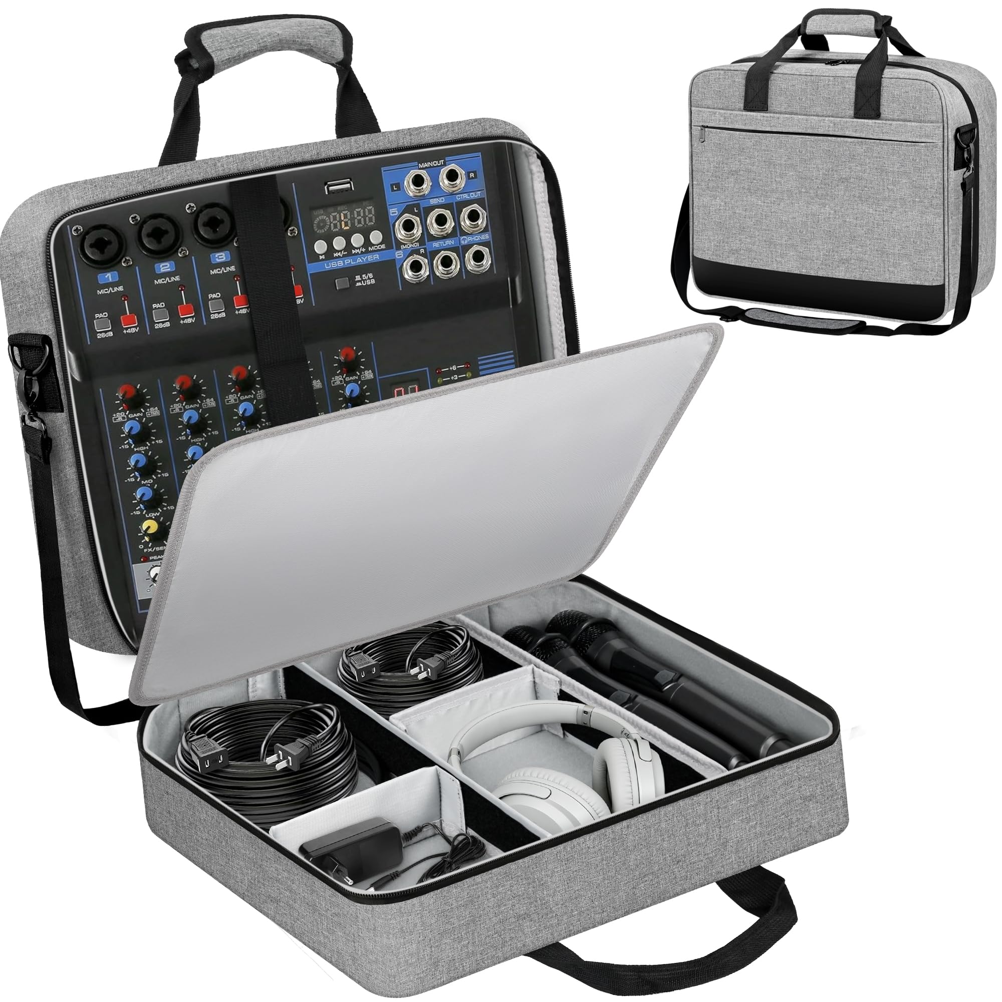 Audio Mixer Travel Case Compatible with RODECaster Pro, RODECaster Pro II, TC-He