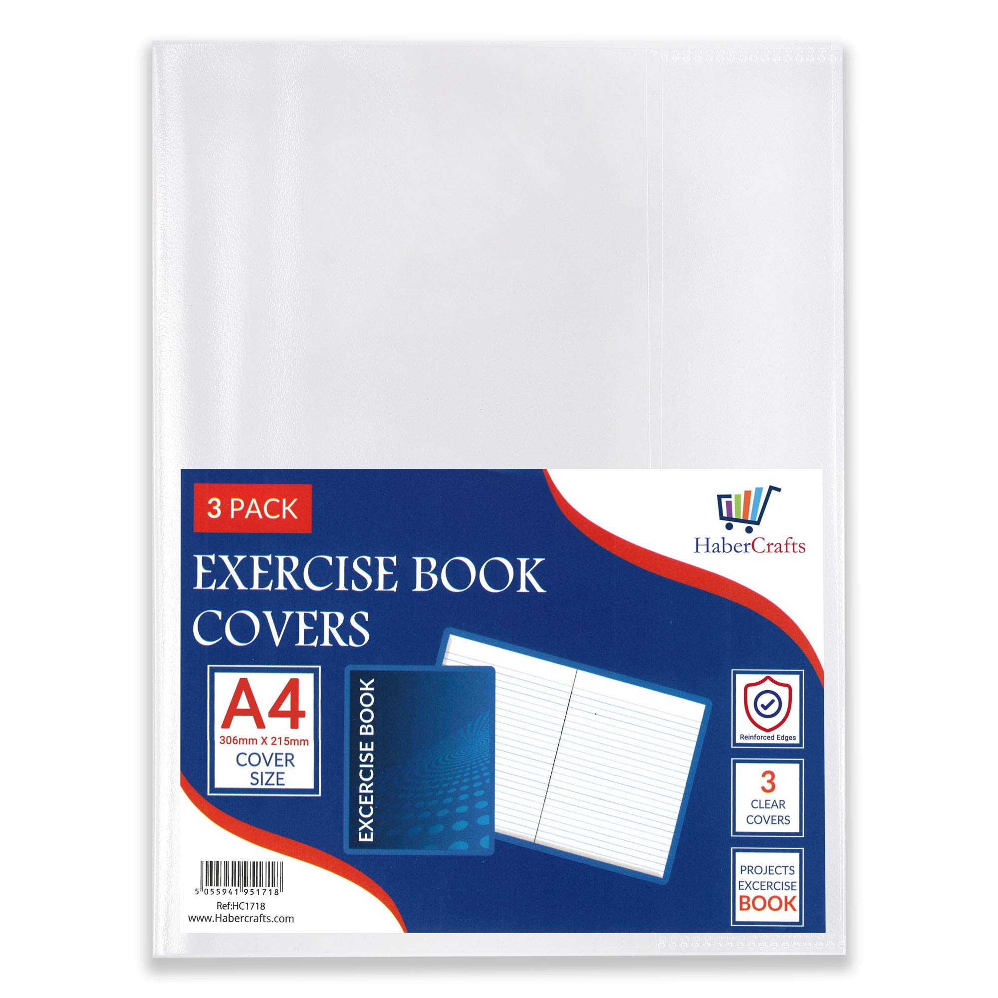 A4 Book Cover Plastic Exercise Book Covers Clear School Notebook Protector Cover