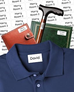 60 Care Home Name Labels for Clothes & Items, No-Iron Stickers