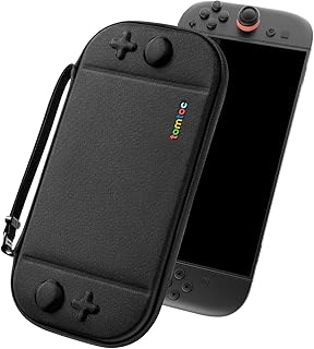 tomtoc Slim Carring Case for Nintendo Switch 2, Military Grade Protection | Odorless Felt Protective Hard Shell with 12 Game Card Slots, Portable Travel Storage Bag with Original Patent, Soft Interior