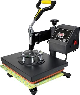 VViViD 12 Inch x 10 Inch Electronic Pressure Sensitive Sublimation Heat Press Garment Machine w/Digital Readout