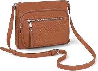 befen Anti Theft Genuine Leather Crossbody Bags for Women Built in Wallet