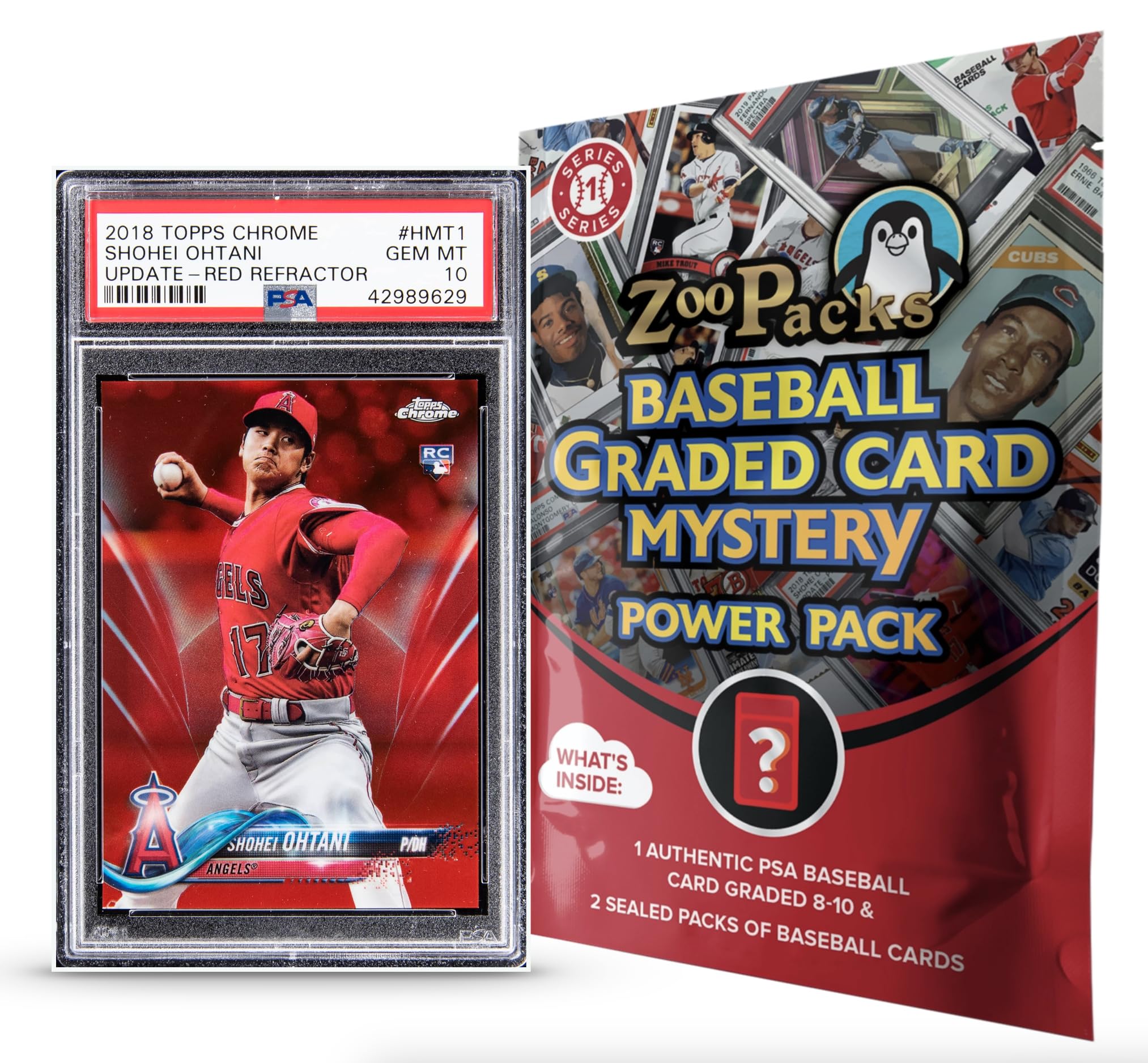 Shohei Ohtani PSA Graded Card Mystery Power Pack - 1 PSA Graded Ohtani Card and 