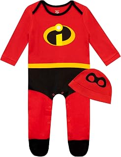 Disney Baby Sleepsuits with Hat | The Incredibles Baby Grow | Newborn Sleepsuit | Baby Sleepwear Set