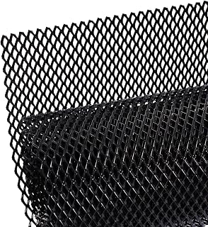 AggAuto 47x16 inches Car Pickup Truck Grill Mesh 6x12mm Rhombic Hole Black | Aluminum Alloy Automotive Grille Insert for Air Intake Racing, Spoiler Bumper Vent