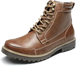 Bruno Marc Men's Fashion Chukka Boots Casual Lace Up Motorcycle Boots, Engle 01 Brown, 41.5 EU