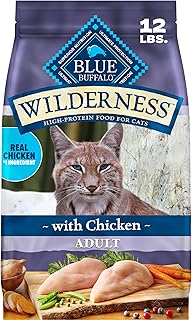 Blue Buffalo Wilderness Chicken Adult Dry Cat Food, Grain-Free, 12 lb | Real Chicken #1 Ingredient, High Protein Nutrition, Supports Immunity with Antioxidant-Rich LifeSource Bits
