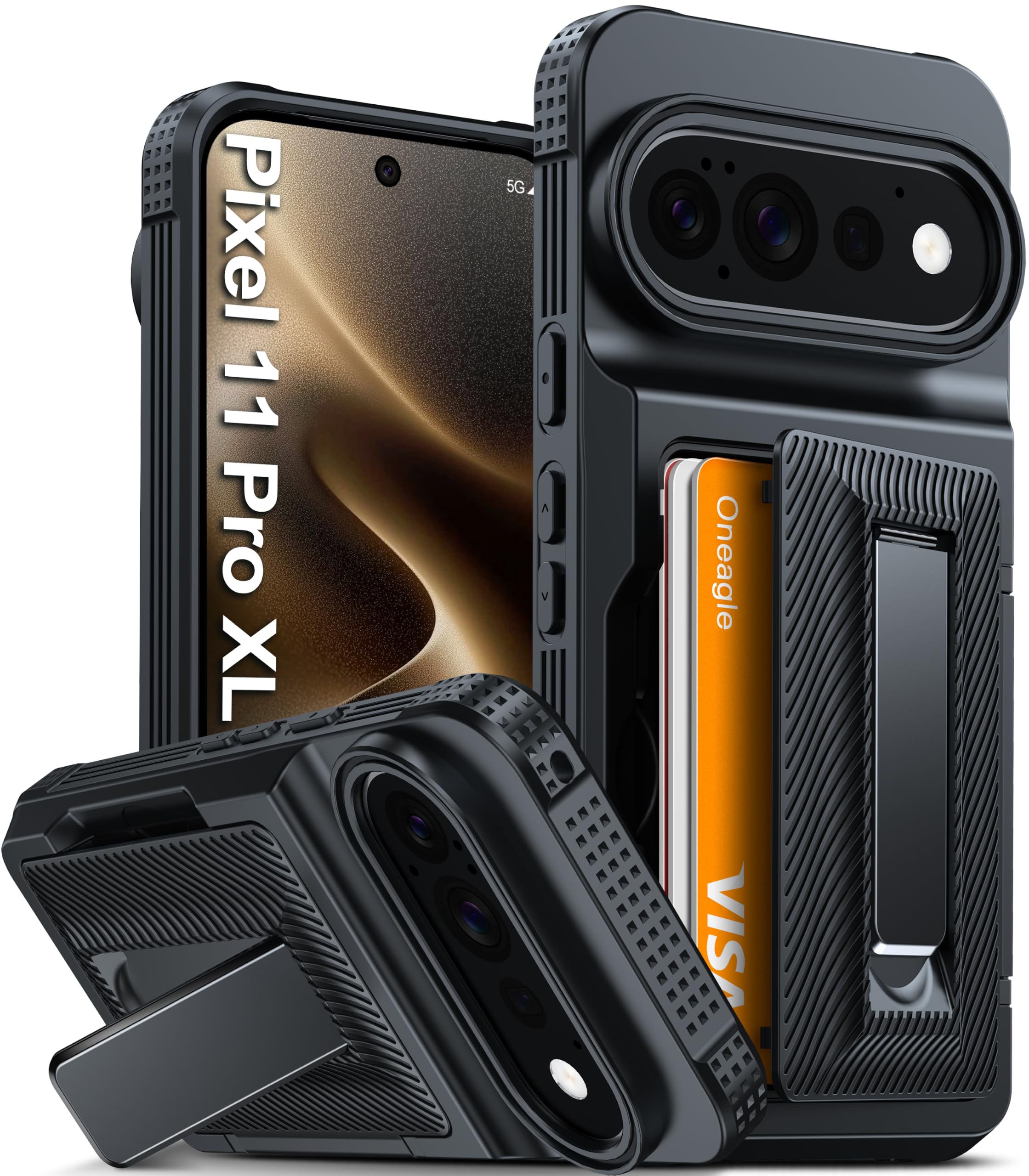 Oneagle for Google Pixel 11 Pro XL Case Wallet with Card Holder & Kickstand